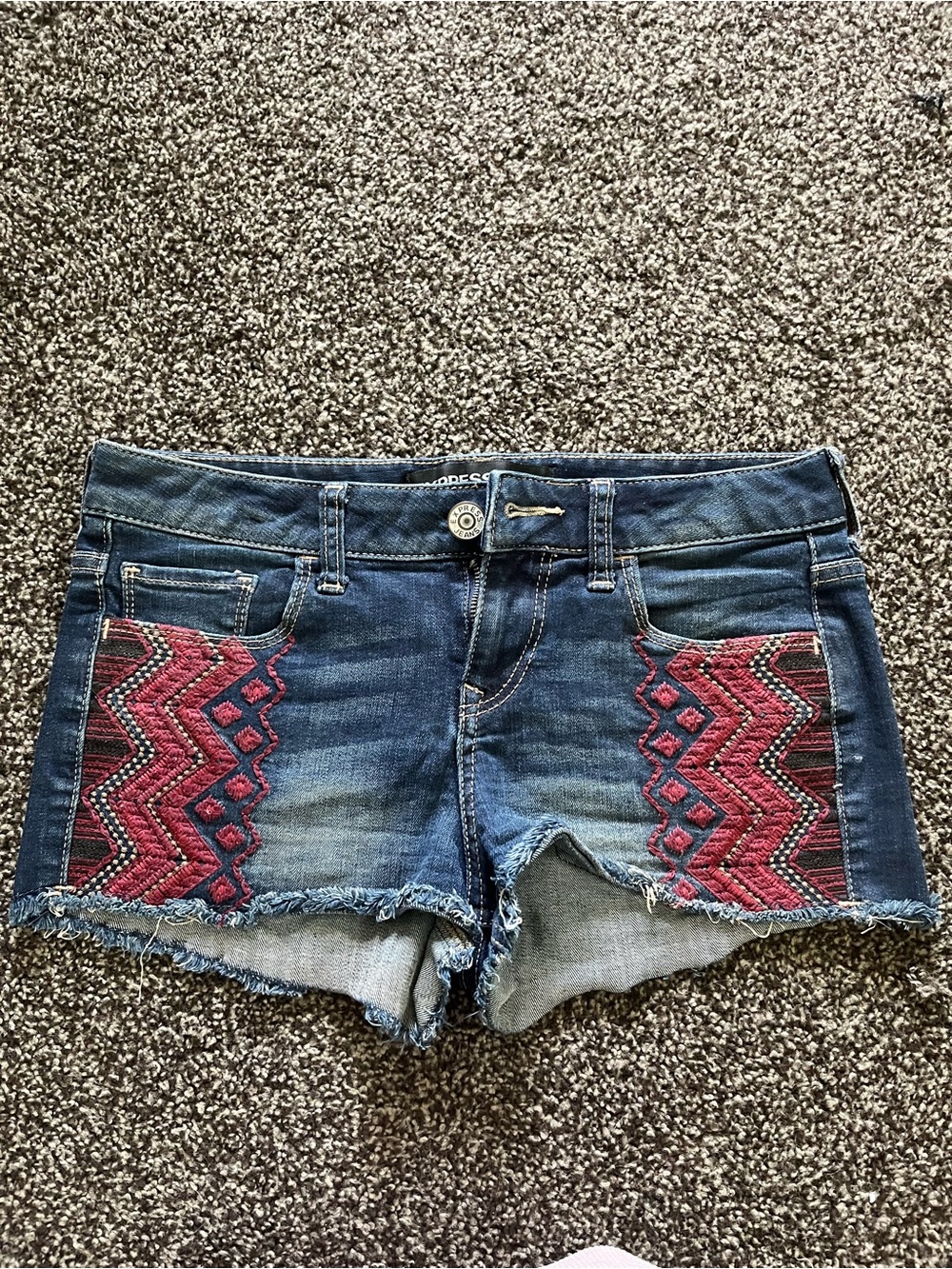 Denim Embroidered Women’s Shorts